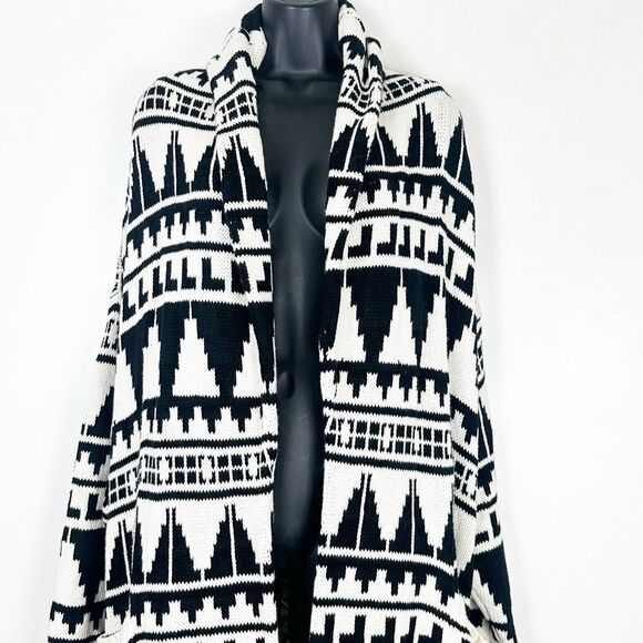 Lauren Ralph Lauren Geo-Motif 100% Cotton Shawl Collar Women’s Cardigan XXL Boho - Picture 9 of 16
